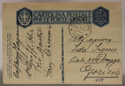 POSTA MILITARE n. 109 AICPM P. 3 FRANCHIGIA  15.9.1936 AOI #XP159A
