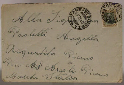 POSTA MILITARE n. 55 AICPM P. 3 TIMBRO D’ARRIVO ERITREA 21.12.1935 AOI #XP141