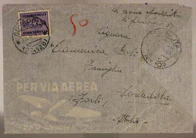 POSTA MILITARE n. 109 BUSTA VIA AEREA TIMBRO D’ARRIVO 15.8.1941 #XP70C