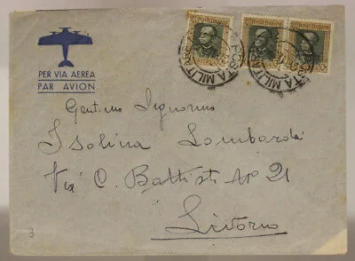 POSTA MILITARE n. 12 ( AICPM P.3 ) BUSTA VIA AEREA ERITREA 28.11.1935 AOI #XP132