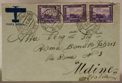 POSTA MILITARE n. 123 S ( AICPM P.3 ) BUSTA AFFR. SOMALIA 2.5.1936  AOI #XP161C