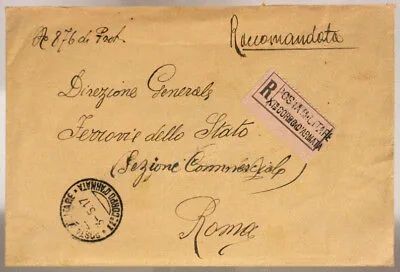 POSTA MILITARE 11° CORPO D’ARMATA 3.5.1917 BUSTA AFFRANCATA RACCOMANDATA #XP222L
