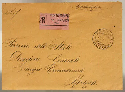 POSTA MILITARE 1^ DIVISIONE 15.9.1916 RACCOMANDATA REGG.to  BERSAGLIERI #XP245F