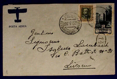 Posta Militare Asmara Concentramento 20.5.1936 Posta Aerea Timbro Arrivo #XP121B