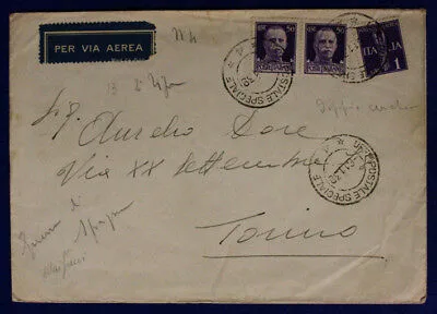 Ufficio Postale Speciale 4 Via Aerea Affrancata  6.11.1938 #XP169C