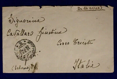 Ufficio Postale Speciale 5 Timbro Arrivo Affrancata 50 Cent. 10.7.1937 #XP172A