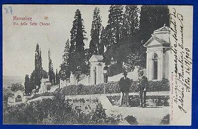 MONSELICE Via delle Sette Chiese animata PP viaggiata 1900  f/p #19927