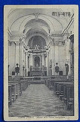 TORRE Padova Interno Chiesa Arcipretale viaggiata anni 10 f/p #20052