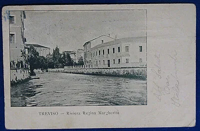TREVISO Riviera Regina Margherita viaggiata 1902 f/p #19942