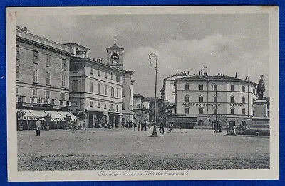 SONDRIO Piazza Vittorio Emanuele animata Albergo Sondrio NV anni 30 f/p #20138