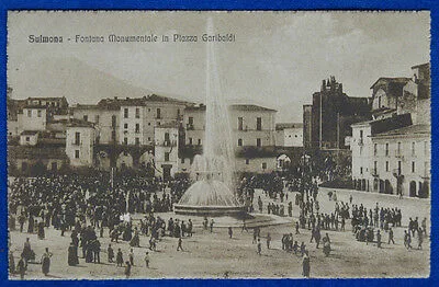 SULMONA Fontana Monumentale in Piazza Garibaldi anim no viag anni 20 f/p #20261