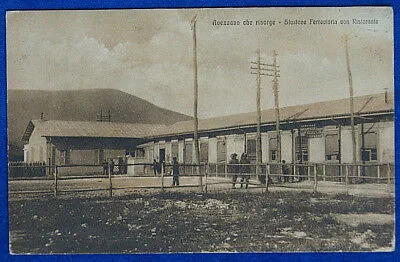 AVEZZANO che risorge STAZIONE FERROVIARIA E RISTORANTE no viag anni 10 f/p #20254