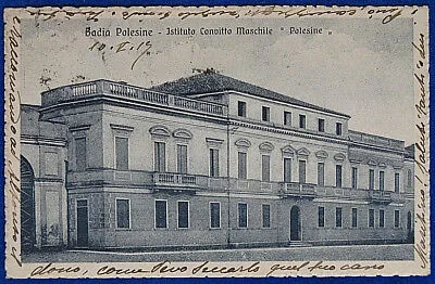 BADIA POLESINE Istituto Convitto Maschile Polesine viaggiata 1917 f/p #19083