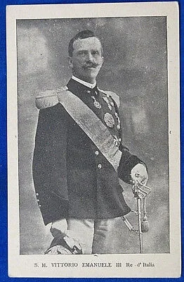 SUA MAESTA’ Vittorio Emanuele III Re d’Italia  no viaggiata anni 10 f/p #3595