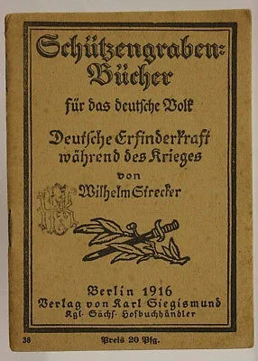 LIBRI DA TRINCEA PER IL POPOLO TEDESCO SCHÜTZENGRABEN BÜCHER BERLINO 1916 #SP184