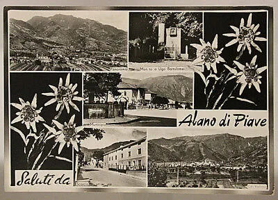 SALUTI DA ALANO DI PIAVE VIAGGIATA FG 1968 BELLUNO #18248