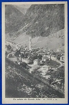 GEROLA ALTA Un Saluto  Panorama viaggiata 1947 f/p #1308