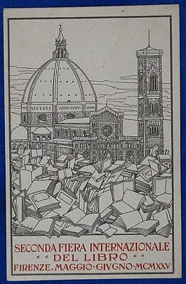 2^ FIERA INTERNAZIONALE DEL LIBRO Firenze 1925 ill. BENEDETTI   f/p no viag #19201