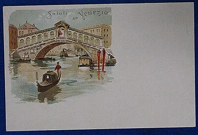 SALUTI DA VENEZIA no viaggiata illustrata “900 f/p #19429