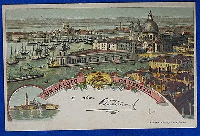 UN SALUTO DA VENEZIA no viagg illustrata “900 f/p #19431