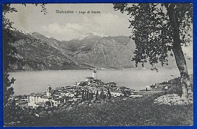 MALCESINE Lago di Garda Panorama viaggiata 1913 f/p #19450