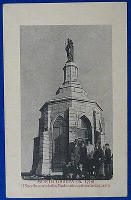MONTE GRAPPA Sacello con la Madonnina timbro sezione retro NV anni 10 f/p #19382