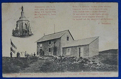 RIFUGIO BASSANO eretto dal CAI bassanese sul Monte Grappa viagg 1911  f/p #19384