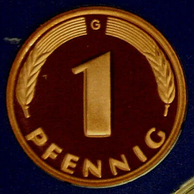 GERMANIA 1 Pfennig 1988 G Karlsruhe #G383