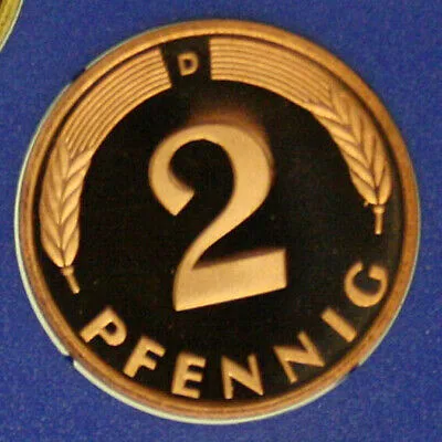 GERMANIA 2 Pfennig 1993 D Munchen #G501