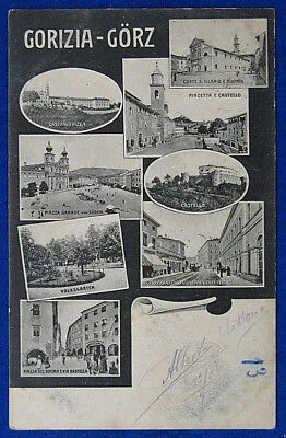 GORIZIA Varie Vedute animata viaggiata anni 10 f/p #19542