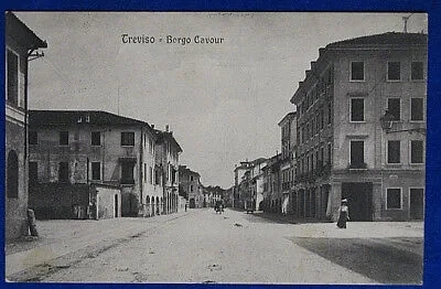 TREVISO Borgo Cavour animata viaggiata 1908 f/p #19716