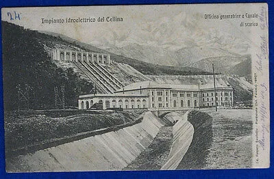 MONTEREALE CELLINA Impianto Idroelettrico viaggiata 1905 f/p #19733