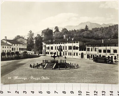 MANIAGO PIAZZA ITALIA ANIMATA VIAGGIATA 1956 #1794