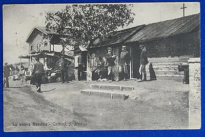 LA NUOVA MESSINA Caserma San Martino animata viaggiata 1922  f/p #18084