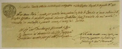 Senigallia 1824 Cambiale da 110 Piastre d’argento #134