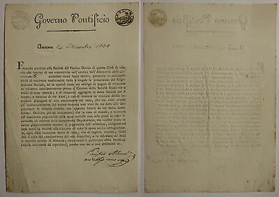 ANCONA 1839 Obbligazione Governo Pontificio #115