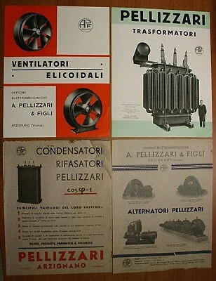 LOTTO 4 VOLANTINI PUBBLICITARI OFFICINE PELLIZZARI & FIGLI ARZIGNANO ANNI 30 #138