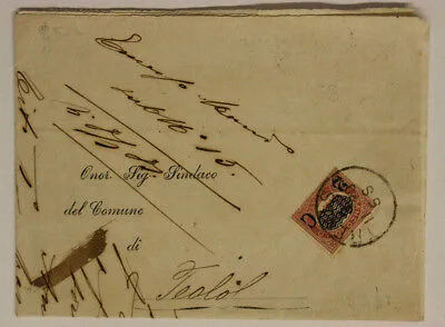 Storia Postale 2 Centesimi su 20 Treviso – Teolo Lettera 1880 #SP48