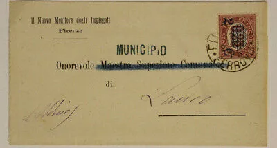Storia Postale 2 Centesimi su 20 18 ?? Firenze – Municipio Lanco? Frammento #SP50