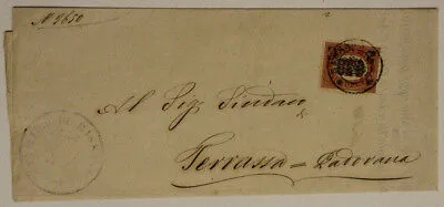 Storia Postale 2 Centesimi su 30 1878 da Bassano al Comune di Terrassa Padovana #SP101