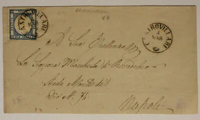 Storia Postale Regno di Napoli 2 Grana 18? Castrovillari – Napoli Frammento #SP78