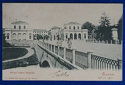 TREVISO Barriera Vittorio Emanuele animata  viaggiata 1900  f/p #15378