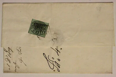 Storia Postale Stato Pontificio 1 Baiocco 10 Maggio 1856 da Roma a Bologna #SP207