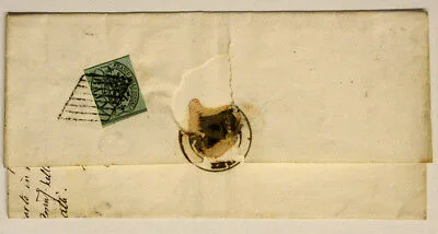 Storia Postale Stato Pontificio Busta affrancata con 1 Baiocco 21 Agosto 1856 da Roma a Bologna #SP221