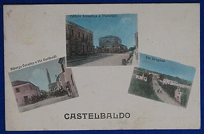 CASTELBALDO Varie Vedute Edificio Scolastico Albergo Doralice 1930 f/p #13285