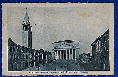 COLOGNA VENETA Piazza Vittorio Emanuele il Duomo viaggiata 1934 f/p #10460