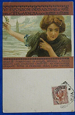 VENEZIA illustrata TITO 1905 VI^ Esposizione Internazionale Arte f/p viagg #403