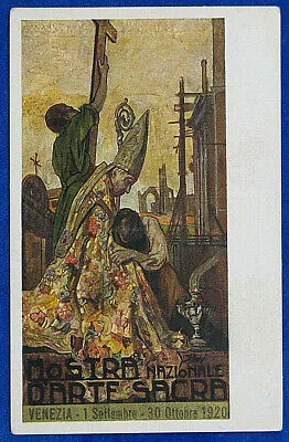 VENEZIA illustrata 1920 MOSTRA NAZIONALE ARTE SACRA no viagg f/p #289