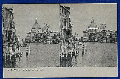 VENEZIA Canal Grande Stereoscopica no viaggiata anni 10 f/p #19063