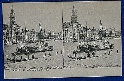 VENEZIA Vue prise de la Salute Stereoscopica  no viagg anni 10 f/p #19056